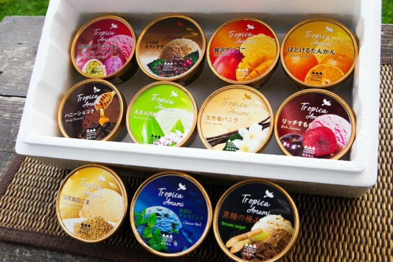 送料無料】極彩色の濃厚ジェラート詰め合わせセット（12種類） | 奄美