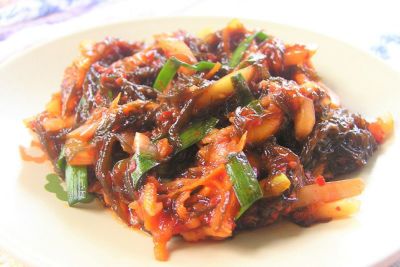 【送料無料】奄美産もずくキムチ＆本場韓国の味セット