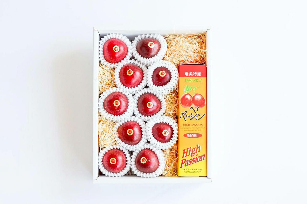 パッションフルーツとジュースのセット